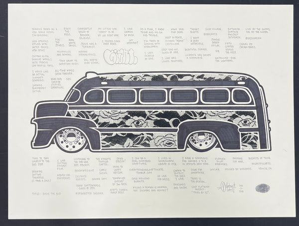 Mike Giant "Rosie The Bus" Drawing