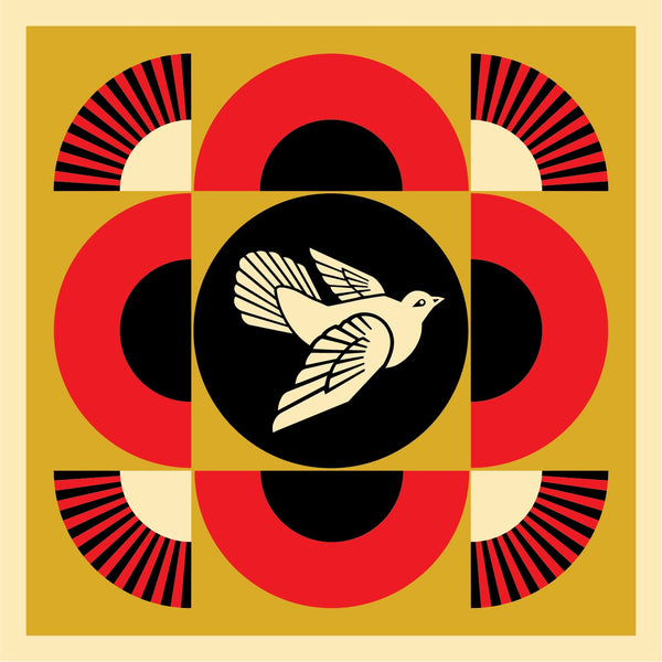 Shepard Fairey "Dove Geometric" (Gold)